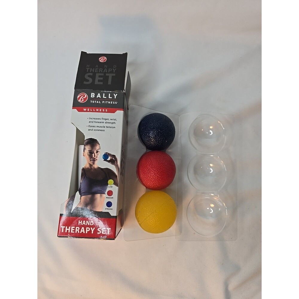 Hand Therapy Set 3 Pc Resistance Balls Stimulate Circulation Alleviate Strain